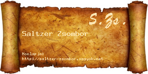 Saltzer Zsombor névjegykártya